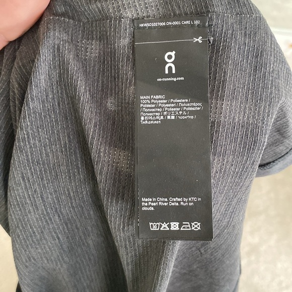 On Running Dark Gray Performance Long Sleeve T-Shirt Size Small - Picture 9 of 10